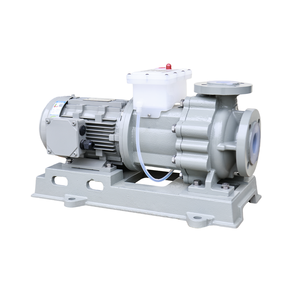 Fluorine lined centrifugal pump