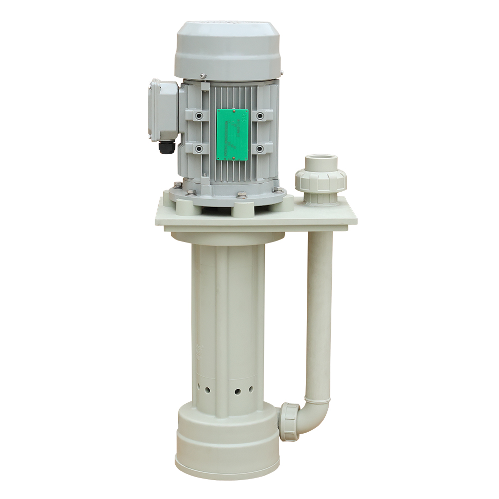 In-tank vertical pump with round plate