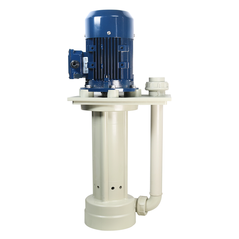 In-tank vertical pump with round plate