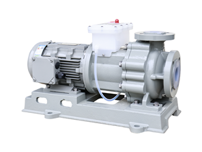 Fluorine lined centrifugal pump